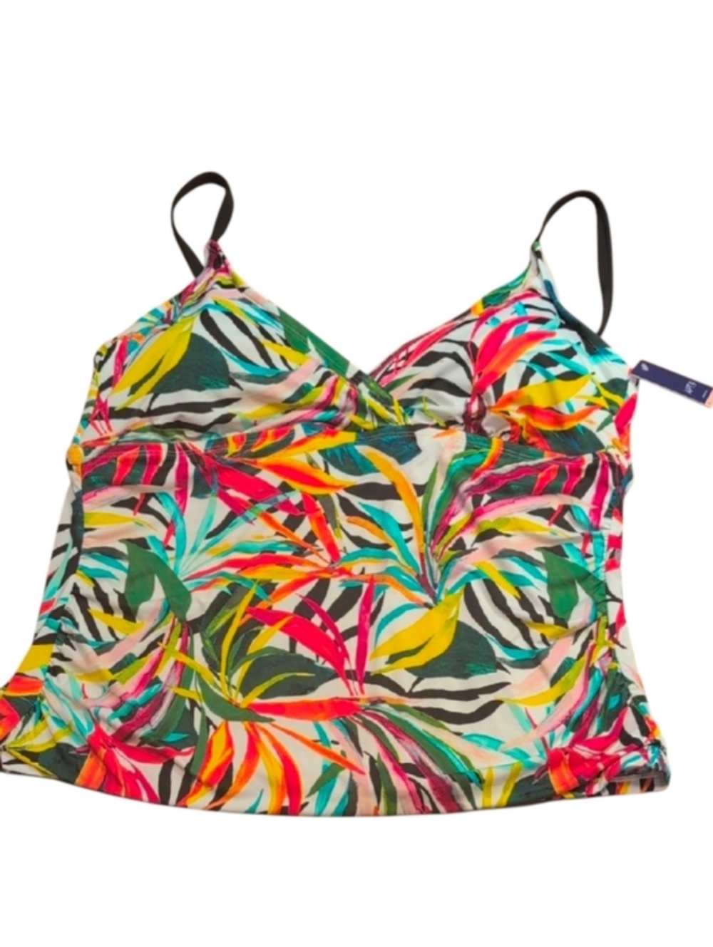 Apt. 9 Tropical Tankini Swim Top Size 2X